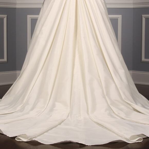 PRONOVIAS Almata Off White Strapless Aline Wedding Dress Gown 14 - Picture 6 of 8